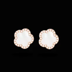 Fiore Di Mamma oorbellen parelmoer en diamanten groot model